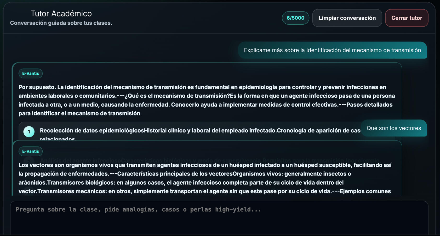 E-Vantis Plataforma de Enseñanza Médica Enseñanza Médica con IA